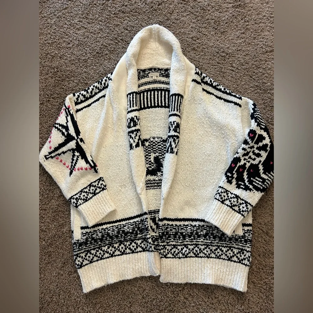 Pilcro by Anthropologie Slouchy Waves Oversized Cardigan Sweater M/L - Picture 5 of 7